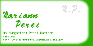 mariann perei business card